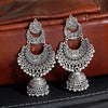 Retro Ethnic Silver Color Turkish Jhumka Earrings For Women Pearl Tassel Classic Carved Indian Earrings Jewelry - Image 10