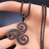 Goth Triquetra Triskelion Triskele Necklace Stainless Steel Celtic Knot Necklaces Amulet Irish Knots Jewelry Teen Wolf N8573S03 - Image 4