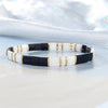 Tile Bead Stretch Bracelet in Multiple Color Patterns - Image 4