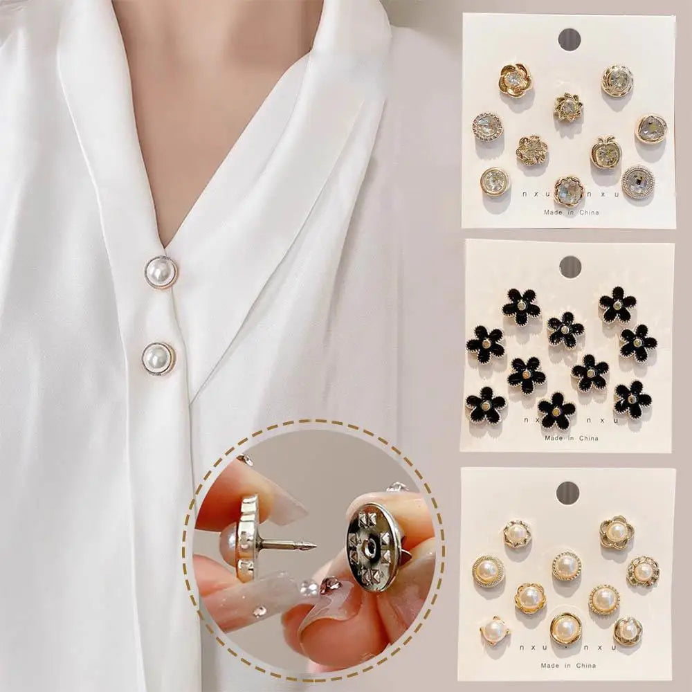 10pcs Collar Needle Buckle Fixed Pin Jewelry Gift For Women Brooch No Punching Magnetic Buckles For Shirts - Image 1