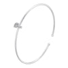 gold plated micro-set zirconia 26 letters A-Z simple unisex bracelet lucky letters bracelet silvery - Image 21