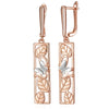 Rose Gold Color Square Long Dangle Earrings for Women Silver Plated Jewelry Daily Wearing - Image 7