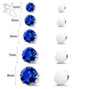 ZS 1 Pair Magnetic Clip-on Earrings Black Blue CZ Crystal Ear Clip Heart Star No-Pierced Stud Earring No Piercing Jewelry 4-8MM - Image 8