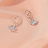 Shiny Maple Leaves Earrings for Women Creative Leaves Pendant Copper Hoop Earrings Jewelry Gifts for Bestfriend Girl - Image 2