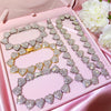 Bling Paved Crystal Heart Cuban Link Chain Necklace for Women Hip Hop Iced Out Round Square Tennis Chain Choker Jewelry - Image 2
