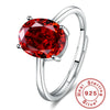 Silver Ring Inlaid Crystal Zircon Women's Ring, Adjustable Open Ring Wedding Party Gift Jewelry - Image 2