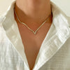 Ingemark Vintage Simple Flat Snake Chain Choker Necklace for Men Creative V Shape Pendant Clavicle Chain Male Punk Jewelry - Image 7