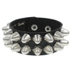 Square Wide Punk Chunky Rivet Leather Bangle Rock Rows Nails Wristband Adjustable Size Jewelry Bracelets Bangle - Image 4