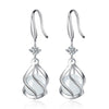 Zircon Water Drop Earrings For Women Silver Color Long Dangle Hanging Earring Female Wedding Ear Jewelry Gift - Image 34