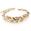 Love Braided Leaf Bracelet Charm Crystal Wedding Bracelets For Women Anniversary Valentines Day Gifts Aesthetic Jewelry - Image 1