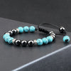 Hematite and Stone Bead Stretch Bracelet with 8 mm Beads in Multiple Colors - Image 35