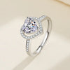 Silver Zircon Adjustable Engagement Rings For Women Wedding Elegant Jewelry Ladies Accessories Gifts - Image 4