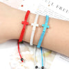 Stone Crucifix Braided Bracelet Adjustable Rope Handmade Bracelets Bangles Charm Cross Men Women Jewelry Gifts - Image 5