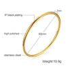 Women Gold Color Stainless Steel Cuff Bracelet, Chic Jewelry Wristband Plain Slip Bangle, Stacking Bracelet Gift to Young Girls - Image 5