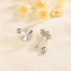 Korean Silver Needle Tragus Piercing Helix Studs Earrings for Women 2Pcs Butterfly Heart Ear Piercing Body Jewelry - Image 36