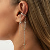 Korean Temperament Imitation Pearl Metal Chain Long Tassel C Shaped No Ear Holes Earbone Clip for Women Clip Earrings Jewelry - Image 9