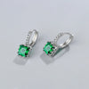 Silver Color Square Zircon Earrings for Women Girl Simple Korean Silver Needle Ear Buckles Earring Jewelry - Image 7