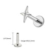 Titanium 16G Four-Pointed Star Cartilage Earring Helix Tragus Stud Flatback Labret Nose Stud Piercing - Image 20