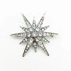 Vintage Victorian Rhinestone Starburst Star Brooches Pins Shiny Crystal Cloak Lapel Pin Women Bouquet Jewelry - Image 1