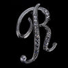 Crystal Rhinestone 26 Letters Women Collar Brooch Pin Corsage Bouquet Jewelry - Image 23