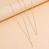 Multi-layer Necklace For Women Simple Crystal Water Drop Pendant Gold Silver Color Chain Choker Jewelry - Image 5