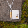 Stainless Steel Couple Book Pendant Necklace Titanium Steel Love Opening and Closing Book Women's Sweater Chain - Image 3
