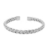 1Pcs Titanium Steel Woven Bangle And Minimalist Style Steel Wire Braided Adjustable C-shaped Opening Bracelet - Image 5