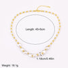 Round/Heart/Waterdrop Shape Pearl Beads Chain Necklace For Women Female Jewelry Accessories Gifts - Image 2