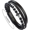 Cross Bracelet Men, Multi-Strand Woven Bangle, Cuff Wristband Or Birthday Gift for Him - Image 8