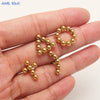 Mhs.sun Gold Plated Square Round Stainless Steel Hoop Earrings Cross Ball Beads Earring For Women Girls Wedding Jewelry - Image 6