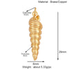 Marine Organism Sea Horse Turtle Fish Conch Shell Starfish Charm Pendant, 8K Gold Plated Zircon Jewelry Finding Supplies - Image 27
