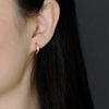 Silver Simple Matte Bohemian Round Ear Buckle for Women Punk Unisex Rock Hoop Earring Jewelry Accessories - Image 4