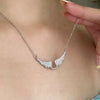 Angel Wing Pendant Necklace Y2K Sparkling Wing Collarbone Chain Elegant Jewelry Accessory for Women Wedding Party Choker - Image 7