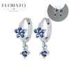 Silver Ear Needle Geometric/heart-shaped Royal Blue Zircon Pendant Silver Earrings Niche Jewelry Gifts - Image 14