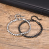 Punk Men Snake Link Chain Bracelets, Black Silver Color Twisted Stainless Steel Glossy Chain Bracelet, Comfort Wear Jewelry - Image 4