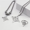 Stainless Steel Jewelry Set Witchcraft Witch Celtic Irish Knot Pendant Necklace Earring Bracelet Ring Nudo De Bruja - Image 5