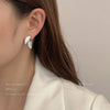Wenhq Vintage Flower Leaf Clip on Earrings for Women's Party Rhinestone Pearl Cuff Ear Clip Jewelry Accessory - Image 2