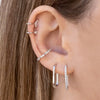 Chain Hoop Piercing Earring with Square and Waterdrop Details - Image 42