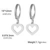 Stainless Steel Gold Color Pendant Hoop Earrings Heart Hexagon Snake Cross Butterfly Flower Bird Jewelry Gift - Image 27