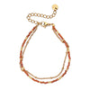 Layered Stainless Steel Chain Bracelet with Colorful Bead Accents - Image 6
