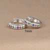 2pcs Stainless Steel Minimal Hoops Earrings for Women Round Circle Punk Helix Tragus Rainbow CZ Huggie Earring Piercing Jewelry - Image 14