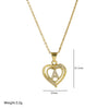 A-Z English Letter Initial Necklace Gold Plated Necklace Micro Setting Zircon Heart Necklace for Women - Image 5
