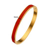 G&D Colorful Orange Enamel Bangles Bracelets for Women Party Gift Bangles Stainless Steel Jewelry - Image 12