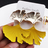 Geometric Gold Color Ginkgo Biloba Leaf Shape Drop Earring Creative Personality Simple Punk Woman Dangle Earring Jewelry - Image 26