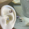 1pcs Shiny Pentagram Crystal Zircon Stainless Steel Ear Bone Nail Earrings for Women Cute Sweet Small Piercing Body Jewelry - Image 3