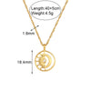 Minimalist Delicate Crystal Filled Hollow Moon and Sun Pendant Gold Plated Stainless Steel Necklaces For Woman - Image 7