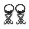 Lucifer and Satan Hoop Dangle Earrings Women Men Stainless Steel Sigil Of Lucifer Satan Gothic Occult Earring Jewelry E1714S08 - Image 8