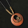 Retro Wooden Collar Decoration Female Jewelry Neck Accessories Clothing Pendant Necklace Sweater Necklace Sweater Chain - Image 10
