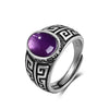Vintage Silver Golden Obsidian Rings Retro Silver Oval 8 10MM Black Rings Tiger Eye's Tail Rings For Men - Image 13