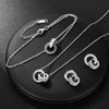 Women's Classic Stainless Steel Roman Numerals Necklace Bracelet Earrings Set Versatile Simple Daily Jewelry - Image 9